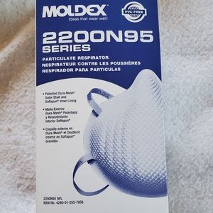 Moldex 2200N95 Disposable Respirator Mask, 20/pk, Sz M/L